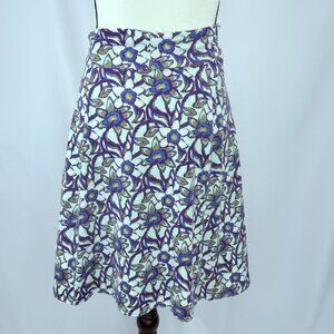 Royal Robbins Pullon Cotton Blend Floral Skirt, Size XS (6)